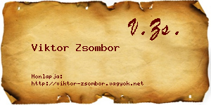 Viktor Zsombor névjegykártya