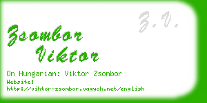zsombor viktor business card